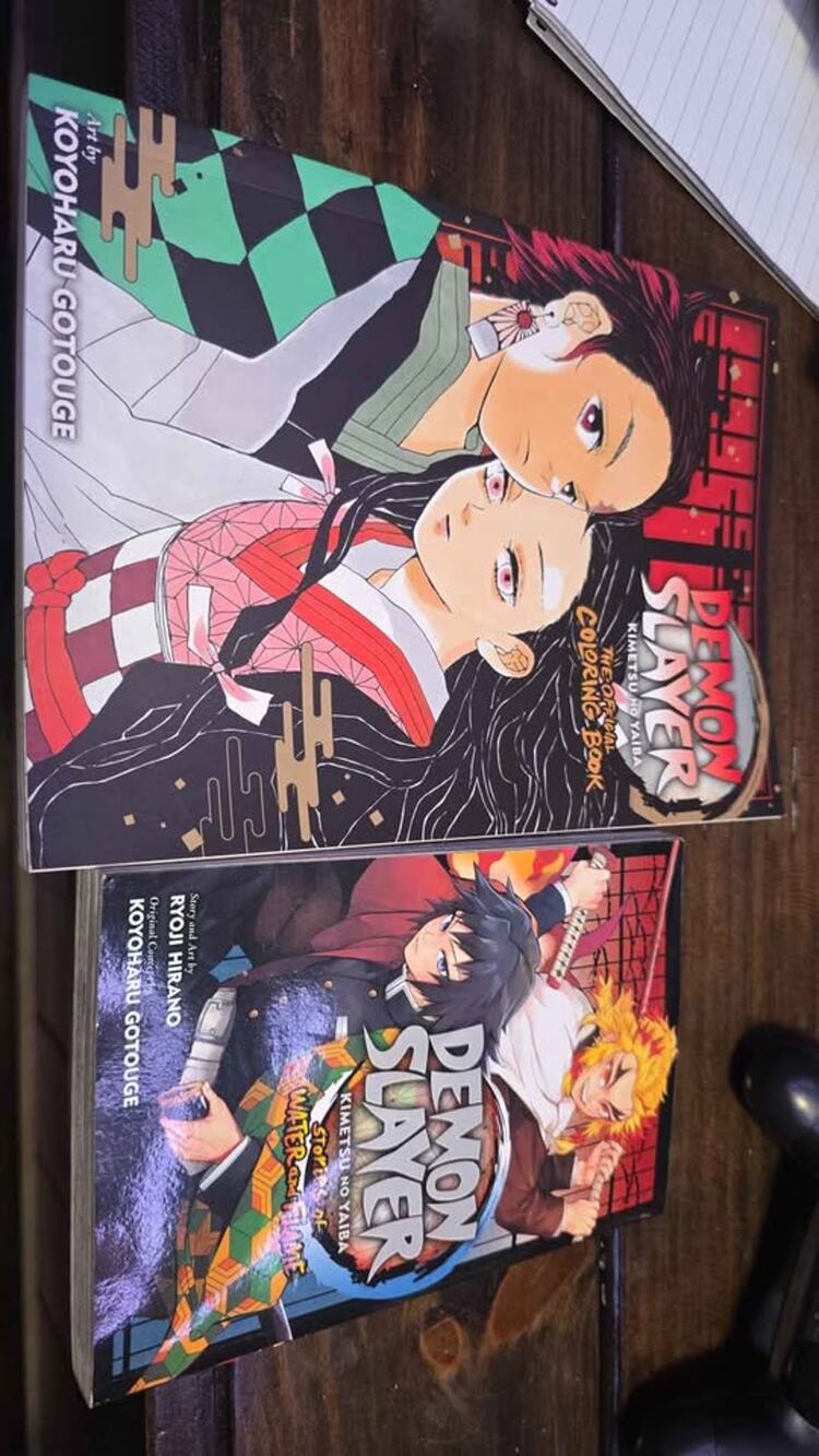 Demon Slayer Coloring Book and Stories of Water and Flame Manga